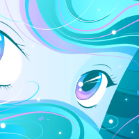 Aqua - teal Manga Eyes