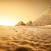Pyramids in sand