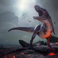 Rendering of Tyrannosaurus Rex near extinction