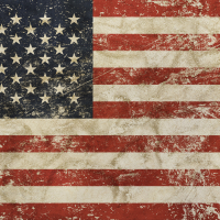 Vintage faded American US flag