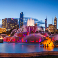 Buckingham fountain in Chicago
