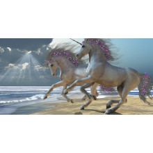 Unicorns Frolic on the Beach