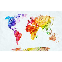 Watercolor world map