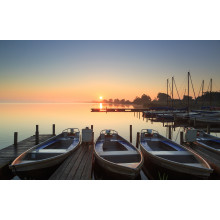 Tranquil, marina spring dawn