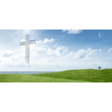 Cross against sky