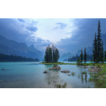 Spirit Island in the Canadian Rockies