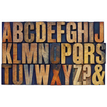 Wooden alphabet