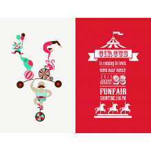 Vintage poster with carnival