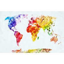 Watercolor world map