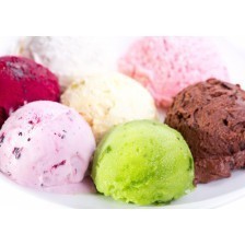 various scoops of ice cream