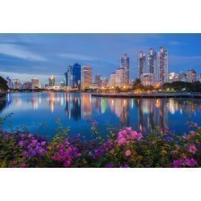 Bangkok cityscape with sunset