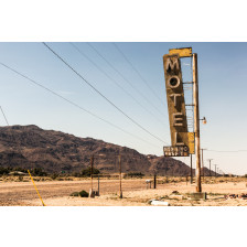 Abandoned Motel on the Route 66, Vintage sign