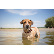 Dog on vacation