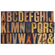 Wooden alphabet