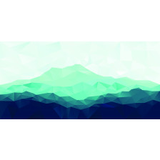 Triangle geometrical background with blue mountain