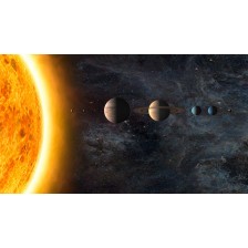 The amazing view of Solar system