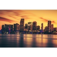CIty of Miami at sunset