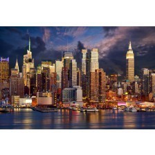 Manhattan Midtown skyline at twilight