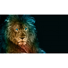 Digital art of a lion