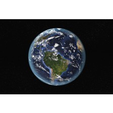 Detailed view of Earth from the space