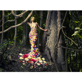 Lady in nature