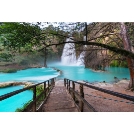 Mexican blue waterfall