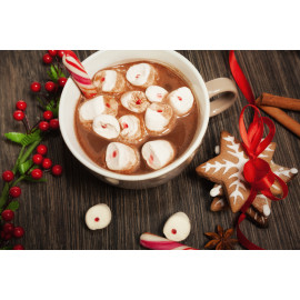 Christmas cookies and hot chocolate