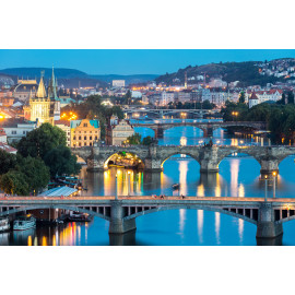 Prague at dusk