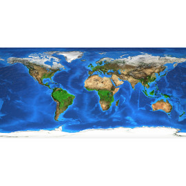 World map and landforms