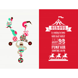 Vintage poster with carnival