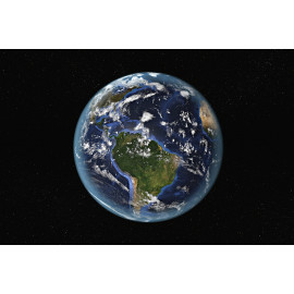 Detailed view of Earth from the space