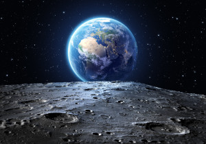 The earth seen from the moon